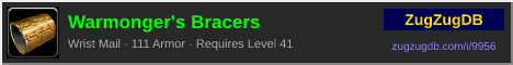 Warmonger's Bracers: forum signature banner