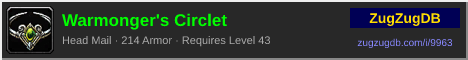Warmonger's Circlet: forum signature banner