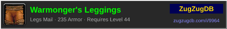 Warmonger's Leggings: forum signature banner