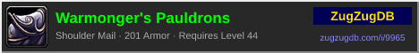 Warmonger's Pauldrons: forum signature banner